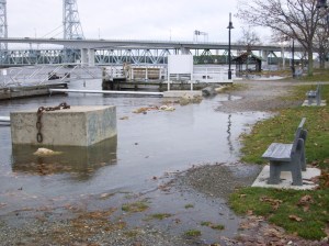 Bath, ME flooding at waterfront park