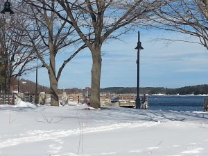 Bath Maine Waterfront Park in Winter